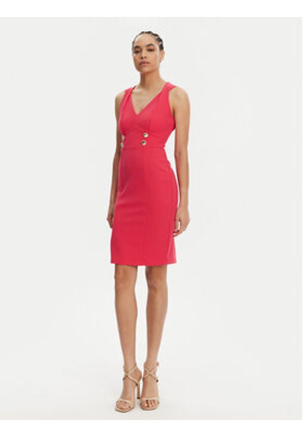 Rinascimento Sukienka koktajlowa CFC0019924002 Różowy Regular Fit. Kolor: różowy. Materiał: syntetyk. Styl: wizytowy