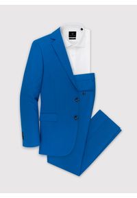 Pako Lorente - PAKO LORENTE – Niebieskie spodnie garniturowe P22SF-6G-020-N-S. Kolor: niebieski. Materiał: poliester, wiskoza. Wzór: gładki #5