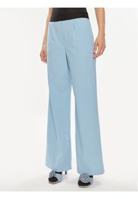 MSGM Spodnie materiałowe 3441MDP16 237200 Niebieski Relaxed Fit. Kolor: niebieski. Materiał: wełna