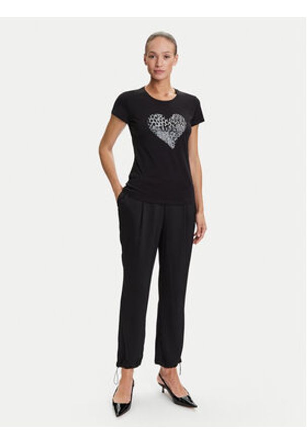 Liu Jo T-Shirt UF5264 JS923 Czarny Regular Fit. Kolor: czarny. Materiał: bawełna