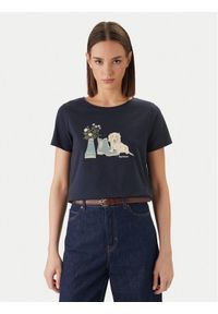 Barbour T-Shirt Brambles LTS0712NY73 Granatowy Regular Fit. Kolor: niebieski. Materiał: bawełna #1