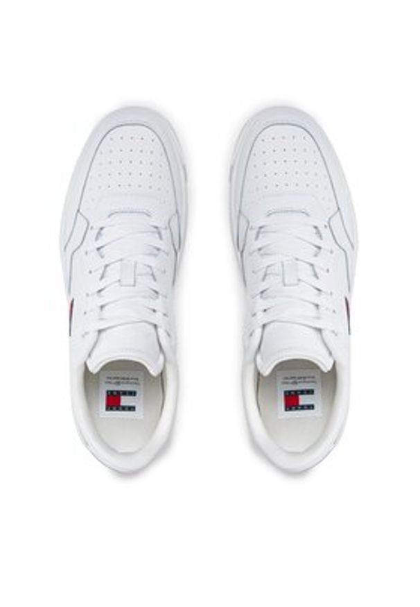 Tommy Jeans Sneakersy Retro Ess EM0EM01397 Biały. Kolor: biały. Materiał: skóra