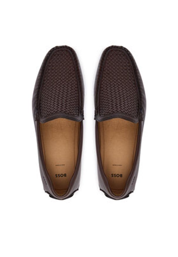 BOSS Mokasyny Noel 50563133 Brązowy. Kolor: brązowy. Materiał: skóra