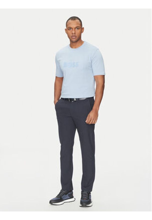 BOSS T-Shirt 50531271 Błękitny Regular Fit. Kolor: niebieski. Materiał: bawełna