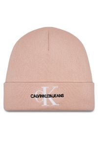 Calvin Klein Czapka Monologo Embro Beanie K60K611254 Różowy. Kolor: różowy. Materiał: bawełna #1