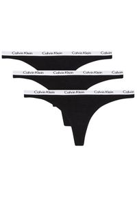 Calvin Klein Underwear Komplet 3 par stringów 000QD3587E Czarny. Kolor: czarny. Materiał: bawełna