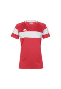 Damski jersey Kappa Dareta. Kolor: czerwony, biały, wielokolorowy. Materiał: jersey. Sport: fitness