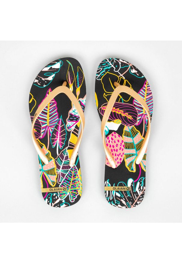 OLAIAN - Japonki damskie Olaian 120 Cala. Okazja: na plażę. Kolor: czarny. Styl: sportowy