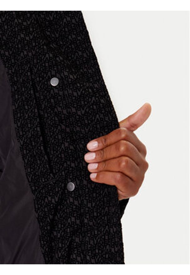 Karl Lagerfeld - KARL LAGERFELD Kurtka zimowa A4W15042 Czarny Regular Fit. Typ kołnierza: dekolt w karo. Kolor: czarny. Materiał: syntetyk. Sezon: zima