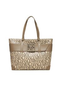 Armani Exchange Torebka 949127 3F742 M1014 Beżowy. Kolor: beżowy. Materiał: skórzane