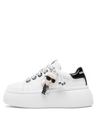 Karl Lagerfeld - KARL LAGERFELD Sneakersy KL42376N Biały. Kolor: biały. Materiał: skóra