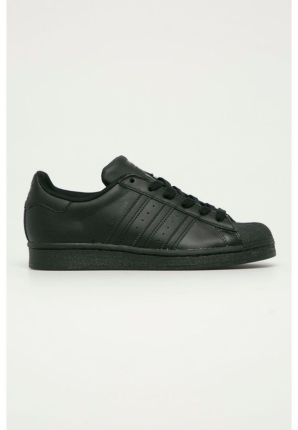 adidas Originals - Buty skórzane Superstar. Nosek buta: okrągły. Zapięcie: sznurówki. Kolor: czarny. Materiał: skóra. Model: Adidas Superstar