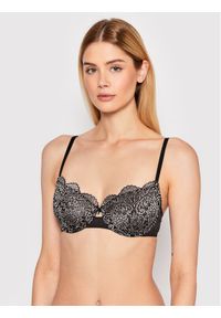 Wonderbra Biustonosz z fiszbiną WB000AQ8 Czarny. Kolor: czarny. Materiał: syntetyk