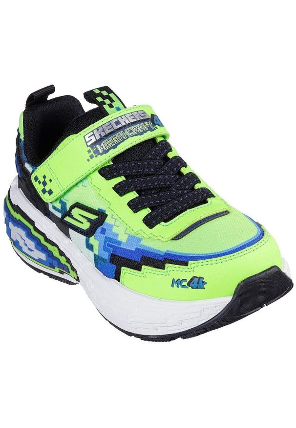 skechers - Adidasy Skechers Mega-craft 4k, Dzieci. Kolor: zielony. Materiał: materiał. Model: Skechers Sport. Sport: turystyka piesza