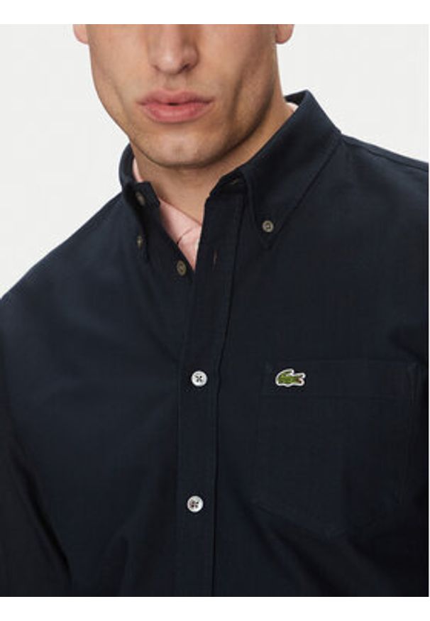 Lacoste Koszula CH1911 Czarny Regular Fit. Kolor: czarny. Materiał: bawełna