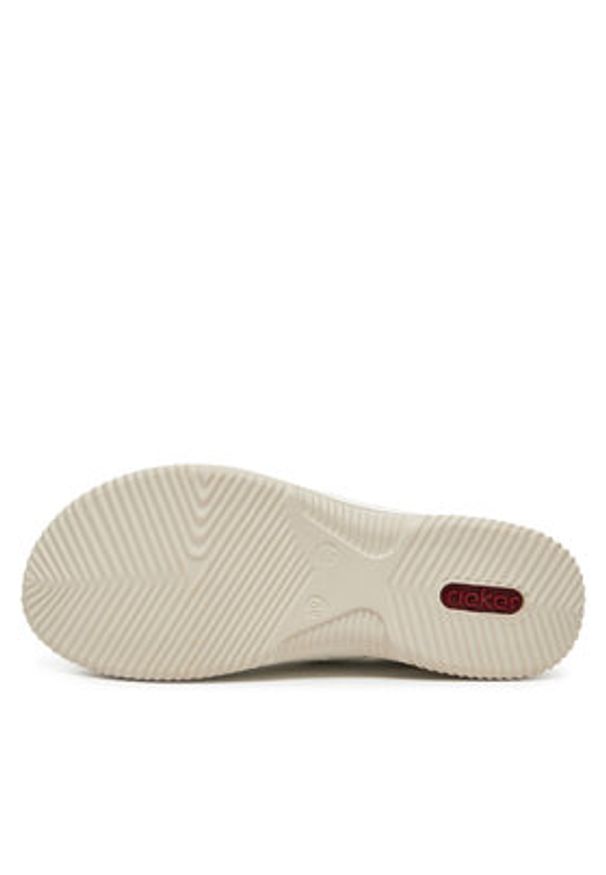 Rieker Sandały V7450-80 Biały. Kolor: biały. Materiał: skóra
