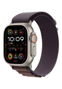 APPLE - Smartwatch Apple Watch Ultra 2 GPS + Cellular 49mm tytan + indygo opaska Alpine (L). Rodzaj zegarka: smartwatch. Materiał: materiał. Styl: casual
