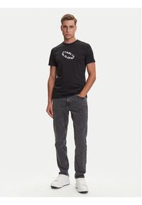Karl Lagerfeld Jeans T-Shirt A3M17037 Czarny Slim Fit. Kolor: czarny. Materiał: syntetyk, bawełna