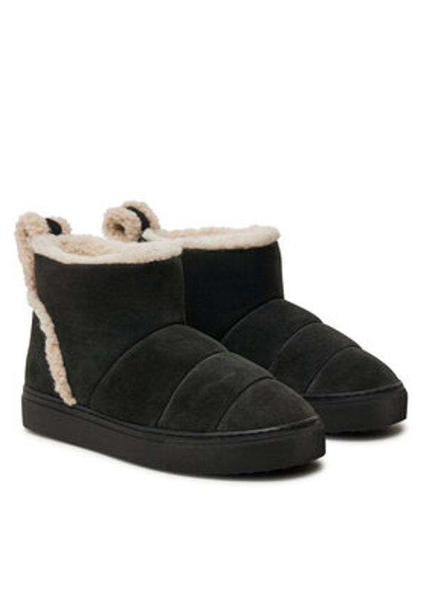 Inuikii Śniegowce Shearling 75202-010 Czarny. Kolor: czarny. Materiał: skóra, zamsz