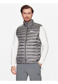 Jack Wolfskin Bezrękawnik Pack & Go Down 1207011 Szary Regular Fit. Kolor: szary. Materiał: syntetyk. Długość rękawa: bez rękawów