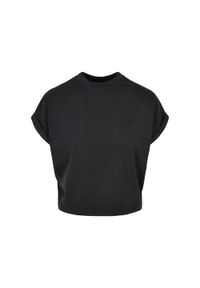 Urban Classics - Damska Koszulka Z Krótkim Rękawem Barwiona Pigmentem. Kolor: czarny. Długość rękawa: krótki rękaw. Długość: krótkie. Sport: turystyka piesza #1