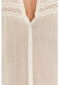 Pepe Jeans - Koszula Albertina. Okazja: na co dzień. Kolor: biały. Materiał: tkanina. Długość rękawa: długi rękaw. Długość: długie. Wzór: gładki. Styl: casual #5