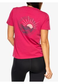 Koszulka z nadrukiem damska Inov-8 Graphic Tee SS 2003. Kolor: różowy. Wzór: nadruk