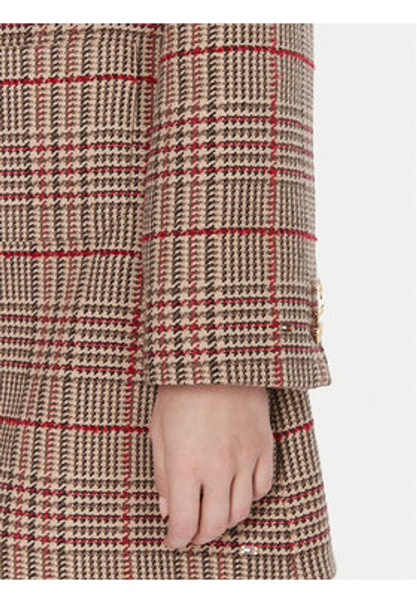 TOMMY HILFIGER - Tommy Hilfiger Marynarka WW0WW46752 Beżowy Regular Fit. Kolor: beżowy. Materiał: syntetyk