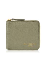 PAOLO PERUZZI - Portfel damski skórzany mały zielony w orientacji poziomej z RFID Paolo Peruzzi KV-04-GR. Kolor: zielony. Materiał: skóra #1