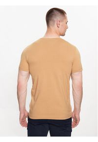 TOMMY HILFIGER - Tommy Hilfiger T-Shirt MW0MW10800 Beżowy Slim Fit. Kolor: beżowy. Materiał: bawełna #4