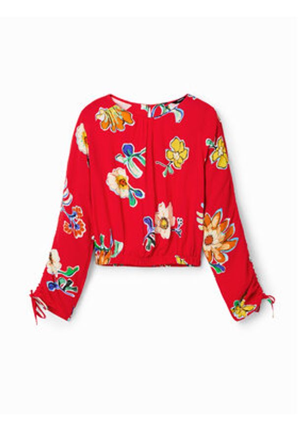 Desigual Bluzka Landi 23SWBW25 Czerwony Regular Fit. Kolor: czerwony. Materiał: wiskoza