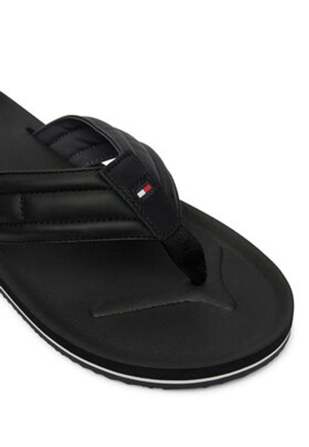 TOMMY HILFIGER - Tommy Hilfiger Japonki Hilfiger Padded Beach Sandal FM0FM05801 Czarny. Kolor: czarny. Materiał: syntetyk