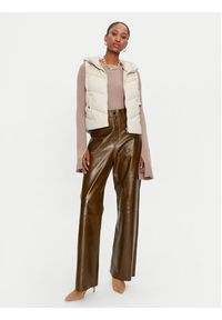 Morgan Bezrękawnik 232-GSOLO Écru Regular Fit. Materiał: skóra. Długość rękawa: bez rękawów #2