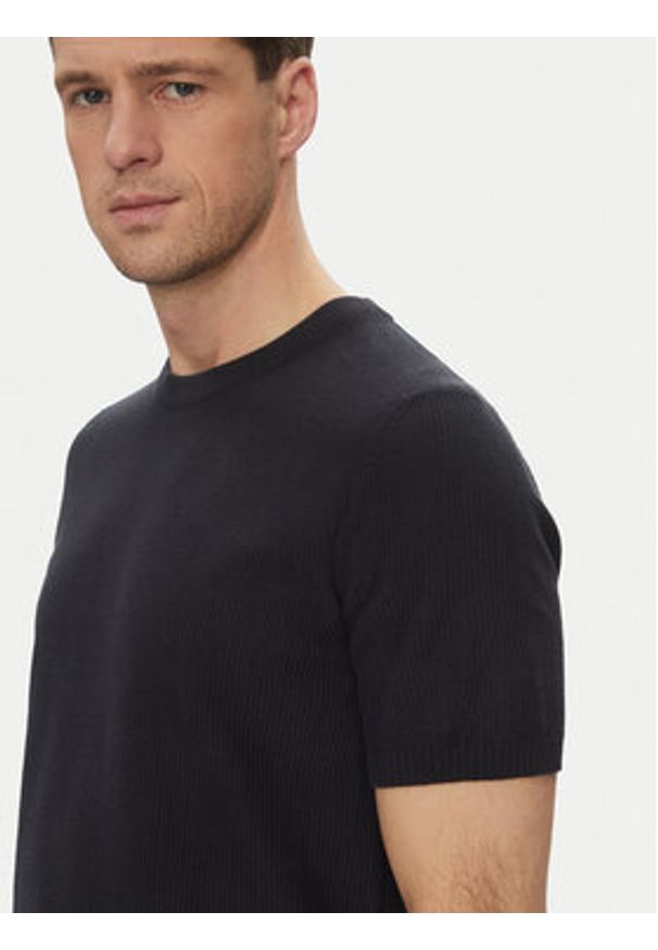 JOOP! Jeans Sweter 15 JJK-14Simoro 30045813 Granatowy Modern Fit. Kolor: niebieski. Materiał: bawełna