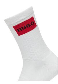 Hugo - HUGO Zestaw 3 par wysokich skarpet męskich 50531515 Kolorowy. Materiał: bawełna, materiał. Wzór: kolorowy