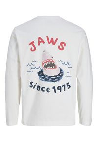 Jack & Jones Longsleeve Jaws 12286615 Biały Relaxed Fit. Kolor: biały. Materiał: bawełna. Długość rękawa: długi rękaw #4
