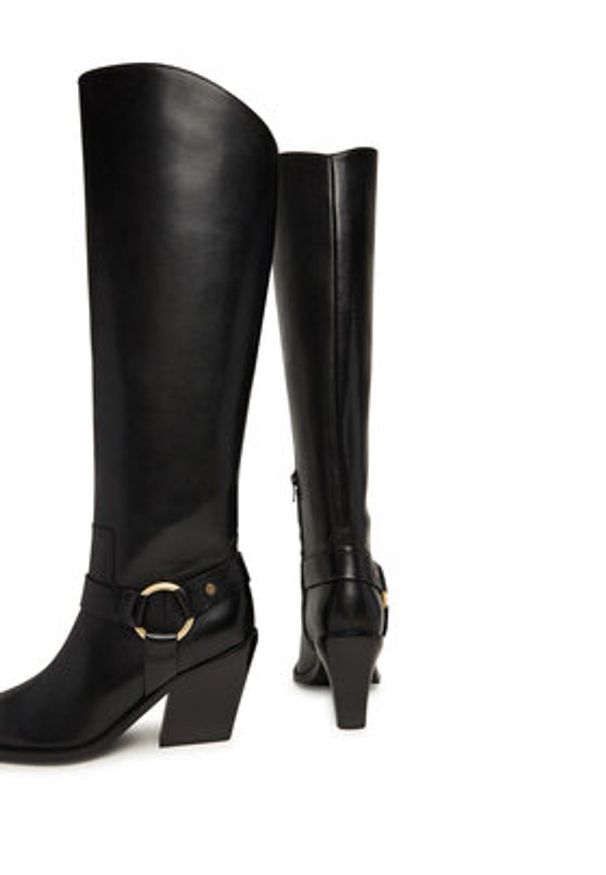 Bronx Kozaki New-Kole 14384-A Czarny. Kolor: czarny. Materiał: skóra