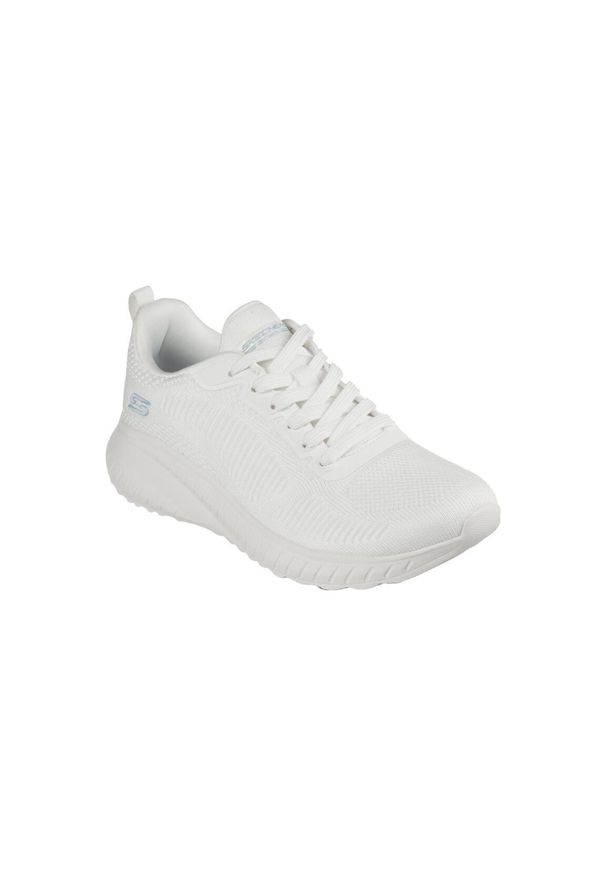 skechers - Buty do chodzenia damskie Skechers Bobs Squad Chaos Face Off. Zapięcie: sznurówki. Kolor: biały. Materiał: materiał, syntetyk, tkanina, guma. Szerokość cholewki: normalna. Model: Skechers Sport. Sport: turystyka piesza
