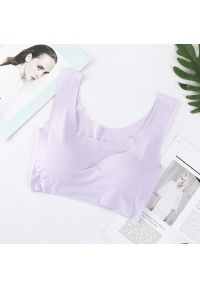 Intica - Biustonosz bezszwowy push-up z usztywnieniem Haruko. Kolor: fioletowy. Materiał: materiał. Rodzaj stanika: push-up