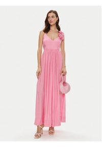 Haveone Sukienka wieczorowa AVS-L104 Różowy Regular Fit. Kolor: różowy. Materiał: wiskoza. Styl: wizytowy #4