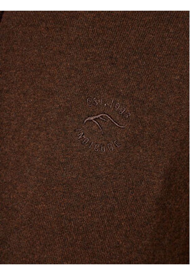 INDICODE Sweter Wildman 35-697 Brązowy Regular Fit. Kolor: brązowy. Materiał: bawełna