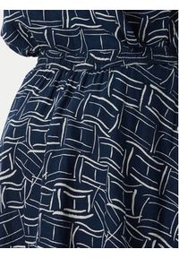 TOMMY HILFIGER - Tommy Hilfiger Spódnica midi WW0WW50753 Granatowy Regular Fit. Kolor: niebieski. Materiał: len #5