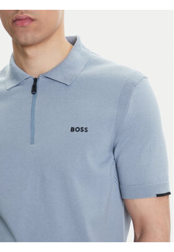 BOSS Polo K_Ever-X PS 50541961 Szary Regular Fit. Typ kołnierza: polo. Kolor: szary. Materiał: bawełna