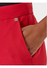 Hugo - HUGO Spodnie materiałowe Hagonia-1 50539991 Czerwony Slim Fit. Kolor: czerwony. Materiał: syntetyk #4