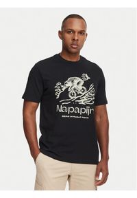 Napapijri T-Shirt Cabin NP0A8B3F Czarny Relaxed Fit. Kolor: czarny. Materiał: bawełna #1