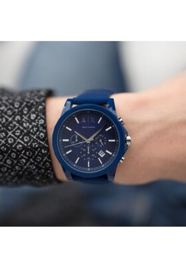 Armani Exchange Zegarek AX1327 Granatowy. Kolor: niebieski