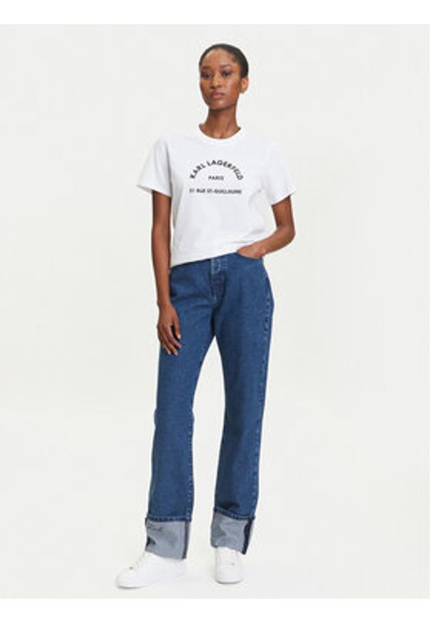 Karl Lagerfeld - KARL LAGERFELD Jeansy A3W10017 Niebieski Straight Fit. Kolor: niebieski