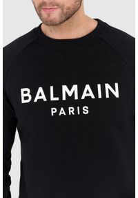 Balmain - BALMAIN Czarna bluza męska z dużym białym logo, Rozmiar XXL. Kolor: czarny #5