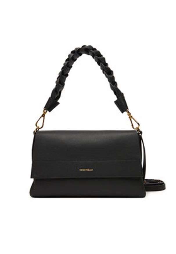 Coccinelle Torba BOHEME GRANA DOUBLE Czarny. Kolor: czarny. Materiał: skórzane