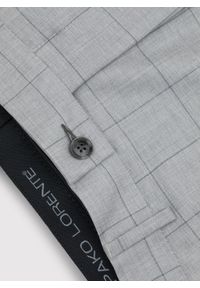 Pako Lorente - PAKO LORENTE – Szare wełniane spodnie garniturowe w kratę. Kolor: szary. Materiał: wełna #8